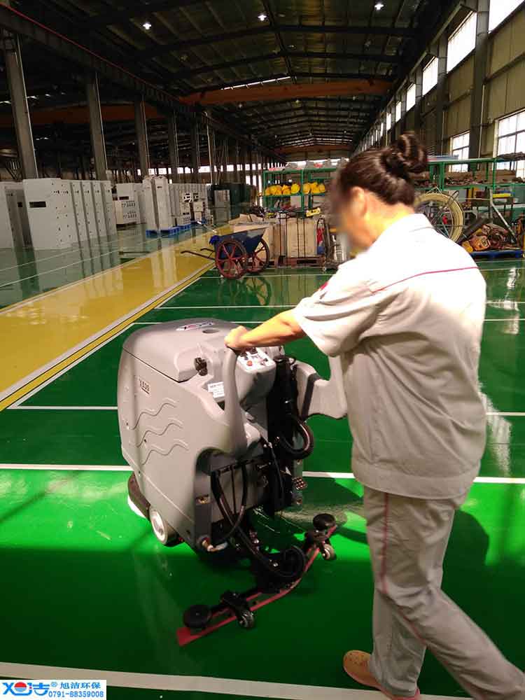 旭潔手推式多功能全自動洗地機，工廠生產(chǎn)倉庫工業(yè)洗地機